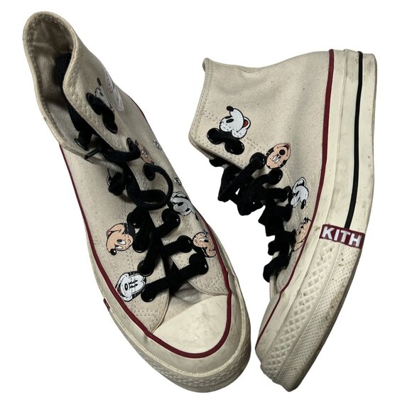 KITH x Converse Chuck Taylor All Star 70 Hi Sneakers in Disney Egret - Picture 1 of 8